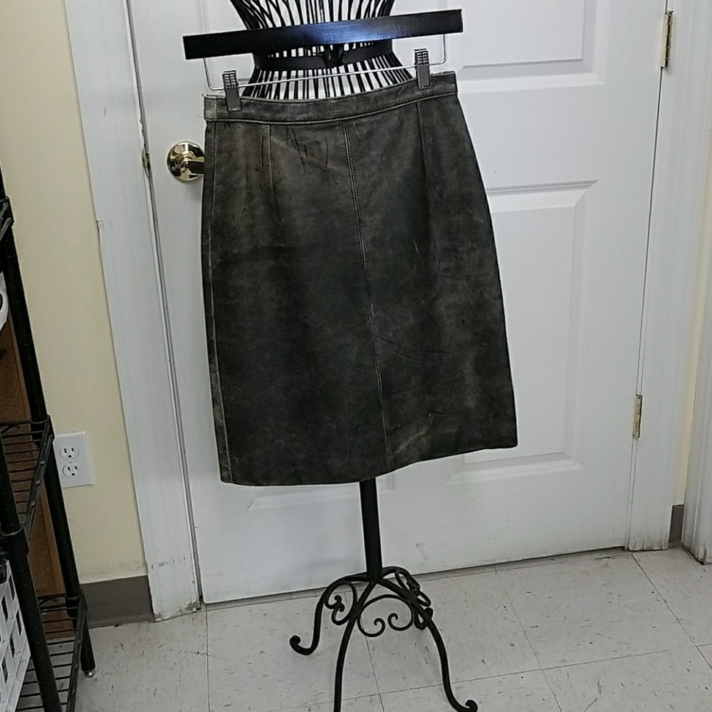 Women's Vintage Leather Skirt